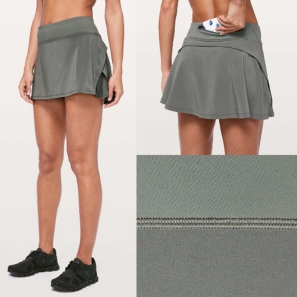 Lululemon Play Off The Pleats Skirt 13” Grey Sage Size 4 - Picture 1 of 4